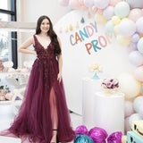 Image of  01-50027-Burgundy-18 Candy Prom | Prom Shop| Evening Dresses| Online dresses Burgundy / 18