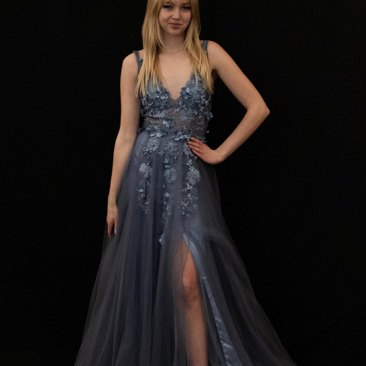 Image of  01-50027-Dusty Blue-0 Candy Prom 01-5-0027 | Prom Shop| Evening Dresses| Online dresses Dusty Blue / 0