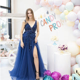 Image of  01-50027-Navy-0 Candy Prom | Prom Shop| Evening Dresses| Online dresses Navy / 0