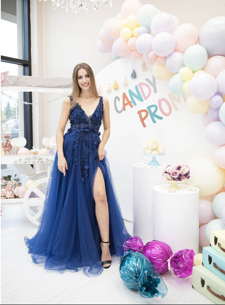 Image of  01-50027-Navy-0 Candy Prom | Prom Shop| Evening Dresses| Online dresses Navy / 0