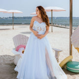 Image of  04-50027-Light Blue-12-S Candy Prom 04-50027| Prom Shop| Evening Dresses| Toronto, ON Light Blue / 12 / Strapless