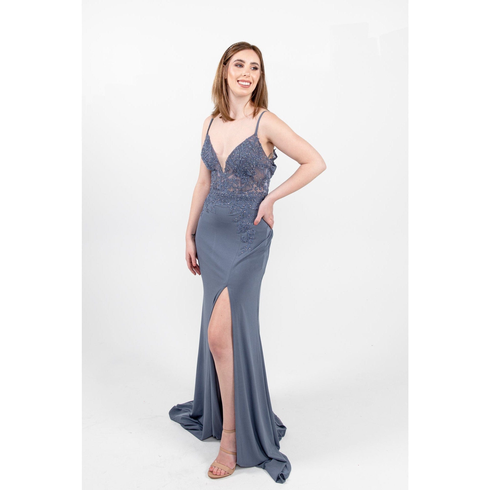 Image of  04-50029-Silver Grey-8 Candy Prom 04-50029 | Prom Dress, Evening Dress, Sexy Dress Silver Grey / 8