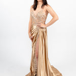 Image of  04-50030-Gold-00 Candy Prom 04-50030| Prom dress, Evening Dresses, Sexy Prom Dress, Modern Dress. Gold / 00