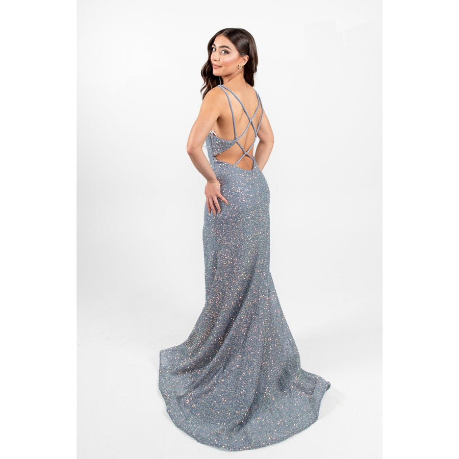 Image of  04-50034-Silver Grey-0 Candy Prom 04-50034 | Sparkly prom and evening dress Silver Grey / 0