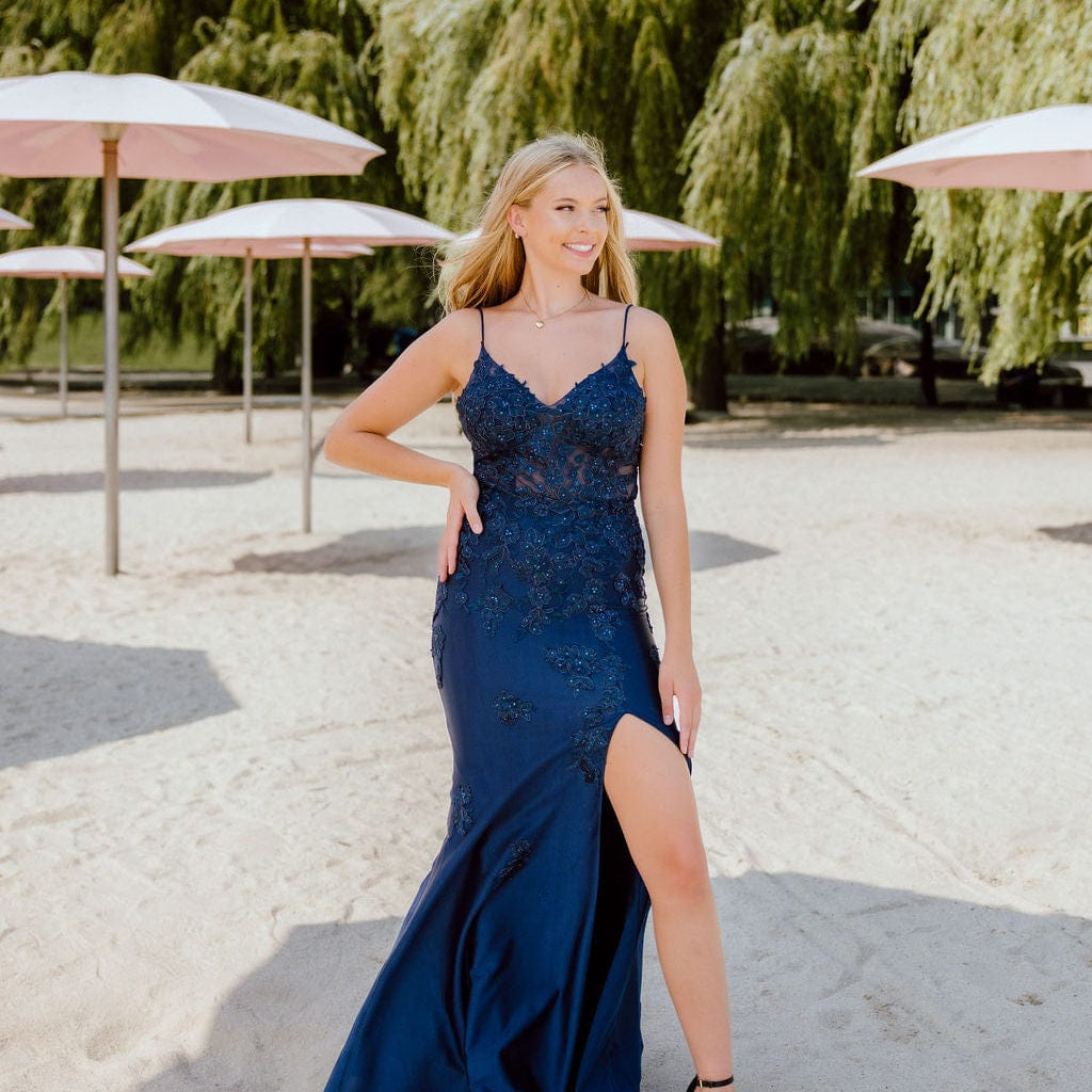Image of  04-50044-Navy-00 Candy Prom 04-50044 | Prom Party Dress Navy / 00
