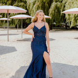 Image of  04-50044-Navy-00 Candy Prom 04-50044 | Prom Party Dress Navy / 00